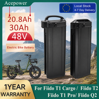 Batterie pour Fiido T1 Pro T2 Fiido Q2 Heybike Explore Vivi Z8 Wallke H6 48V 20.8Ah 30Ah Batteries de vélo électrique pliable pour Fiido T1 Cargo T2 Pro Batterie de remplacement pour vélo électrique