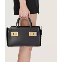 Trendy Lock Design Women's Handbags New Korean Style Square Rigid Premium Leather Tote Bag Spacious Vintage Single Shoulder Bags