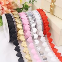 Versatile Valentine's Day Heart Satin Ribbon - 10 Yards Assorted Colors for Gift Wrapping & Party Decorations