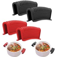 2 Pcs Silicone Assist Hot Pan Handle Holder Anti-slip Cast Iron Pan Skillet Handle Cover Heat Resistant Pot Holder Sleeves JT426