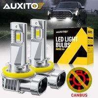 2Pcs AUXITO H8 H11 Fog Light LED Canbus 50W High Power White 9005 HB3 9006 HB4 Fog Lamp 12V Car Bulbs Error Free Fanless 12000LM