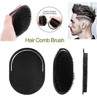 Men Hair Comb Brush Pocket Beard Mustache Palm Scalp Massage Travel Black