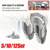 5/10/12set Garden Tool Storage Hooks, Metal Wall Mount Utility Hangers For Workshop Garage Shed Hanging Bracket Organizer