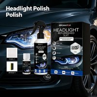 Car Headlight Restoration Kit Removes Yellow Oxidation Scratches Headlamp Polish Cleaner Protective Coating for Auto Lens Safety