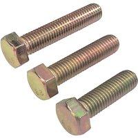 20PCS Hex Bolt M6 Grade 8.8 Color Zinc Plated High Strength External Hexagon Screw Fasteners