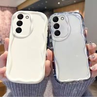 Transparent Curly Wave Soft TPU Case for Samsung Galaxy S26 S25 S24 FE S22 S23 Plus Ultra A17 A37 A57 A16 A56 A36 A55 A15 Cover