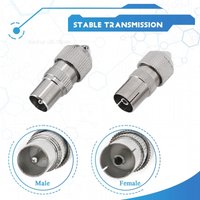 Nickel Plated Metal Antenna Tv Male Or Female Plug Cable TV Video Rf Cable Plug, Bamboo 9.5 RF Connector B5