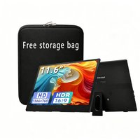 AHXJKA 11.6 Inch Portable Monitors 1366*768P IPS With Type-C Mini HDMI For Phone Laptop XBox PS4/5 Mac PC PS Steach TV Switch