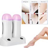 Cartridge Wax Roller Wax Warmer Double Cartridge Wax Depilatory Roller Warmer Heater Waxing Body Hair Removal Machine Wax Heater