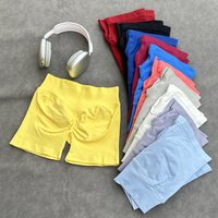 Summer Women's Peach-Colored High-Waist Fitness Three-Piece Pants for Exercise, Running, Pilates, Yoga, Fitness Shorts