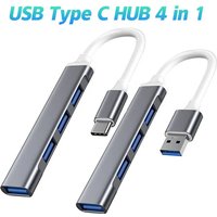 4 Ports USB Hub 3.0 Extender Type C to USB 3.0 Splitter For PC Laptops Accessories OTG Multi Docking Station For Macbook Air Pro