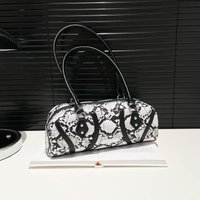 Snake Pattern PU Square Shoulder Bags High Quality Sense of Luxury Personality Popularity Women's Armpit Bags 2025 Fashion New