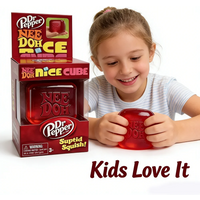 @-@ Pepper x NeeDoh Nice Cube Squishy Stress Relief Toy, Soft Squeeze Fidget Cube for Kids & Adults, Anxiety Relief Sensory Toy