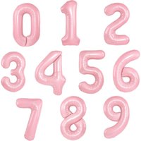 32inch Pink Number Balloons 0-9 Digital Foil Balloons Children Girl Birthday Party Decoration Adult Wedding Supplies Baby Shower