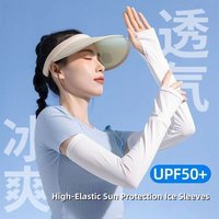 Sun Protection Sleeves UV-Protective Ice-Silk Sleeves for Men and Women Arm Sleeves for Driving Outdoor UPF50+