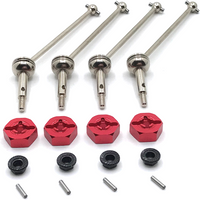 Metal Upgrade 12mm Adapter Front and Rear Driveshafts For WLtoys 144001 144002 144010 124016 124017 124018 124019 RC Car Parts