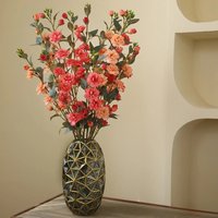 90CM Camellia Artificial Flower Wedding Ornament Pastoral Home Window Decoration Flower Home Table Flower Placement