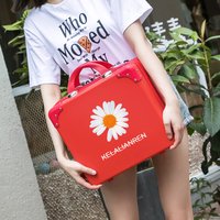 Lightweight Compact Mother-Daughter Daisy Luggage 16 Inch Student Makeup Case Handheld Super Large Capacity Suitcase