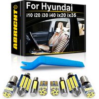 Auto-Innenraum-LED-Leuchten Canbus für Hyundai I10 I20 I30 I40 Ix20 Ix35 Tucson Santa Fe Santafe Auto-Innenraum-Dachleuchten Kartenleuchten Kofferraumbeleuchtungs-Set