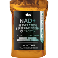 30 Patches Nad + Boosting Transdermal Patches With Nr + Resveratrol Turmeric + Quercetin - Cellular Repair, Healthy Aging