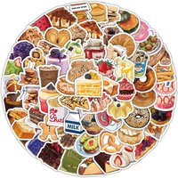 100PCS Realistic Candy Drinks Desserts Bread Snack Packs Graffiti Stickers for Helmet Bicycle Hand Account Pencil Case Decals