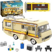 360pcs MOC Breaking Bad Cooking Lab RV Car Building Blocks Kit High-tech Bus Vehicle DIY Educational Model Van Toys Gifts