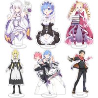 16CM Anime Re:ZERO Starting Life in Another World Emilia Natsuki Subaru Rem Beatrice Cos Acrylic Figure Stand Ornaments Gifts