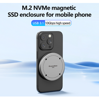 Magnetic M.2 2230/2242mm NVMe SSD Enclosure Magsafe SSD Case USB C 3.2 Gen2 to NVMe PCI-E for iPhone 15 Pro Max ProRes MacBook