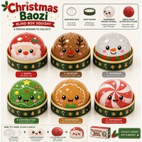 Nouveau jouet anti-stress en forme de boulette de pâte à ravioli, avec motif de Père Noël et de renne, idéal pour les fêtes de Noël, à offrir en cadeau aux adultes.