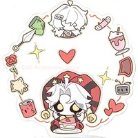 The Freak Circus Pierrot Anime Acrylic Stand Figure Standing Model Desktop Ornaments Girl's Birthday Gift