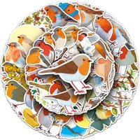 AliExpress FANLU 10/50PCS Cartoon Animal Robin Bird Sticker Cute Funny Doodle Decorative Water Cup Guitar Scrapbook Bike Decal Kids Toy Gift