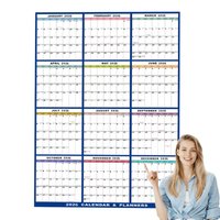 2026 Double-Sided Laminated Wall Calendar 12 Month Dry Erase Calendar 22.83X34.56in Yearly Schedule Organizer For Home Office