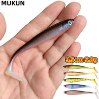 7pcs/Set Double Color Silicone Soft Bait Easy Shiner Jig Wobblers for Carp Bass Swimbait Fishing Artificial Worm Lures