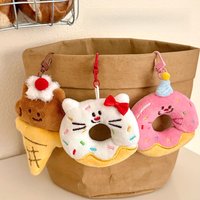 1/6 Pcs Cartoon dessert doll pendant girl's heart versatile keychain backpack decoration doll pendant