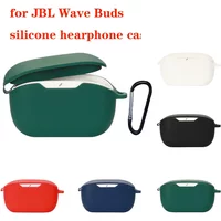Silicone Case for JBL Wave Buds Case Full Edge Shockproof Protection Earphone Cover for JBL Wave Buds 2 with Hook hearphone box
