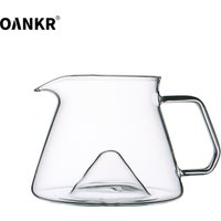 OANKR Coffee Server Hill Shape Guide Extraction Pour Over Coffee Server High-Borosilicate Glass Pot Professional Barista Tools