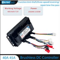 48V 60V 72V 2000W 2500W Brushless DC Controller 40A 45A wireless controller for electric Two-wheel/three-wheel vehicle