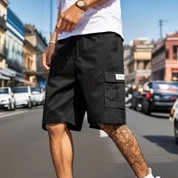 Men's cargo shorts, outdoor, travel, casual sports, large pockets, durable and comfortable fabric, suitable for thin shorts for