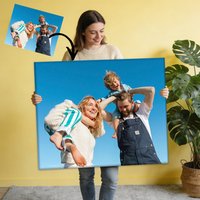 1 Pc Customized Photos on Canvas with DIY Wood Frame Or Frameless Poster Personalized Custom Photos Gift for Lovers