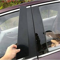 8Pcs Car Door Window Trim Pillar Posts Molding Cover Stickers for Toyota Land Cruiser Prado J120 2003 2004-2009 Accessories