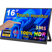 16-inch Portable Touch Monitor, Non-touch Version Optional, 1200P HDR Display, 16:10 Aspect Ratio, Extended Secondary