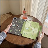 Cute Duck Flowers Tablet Case For iPad Pro 11 12.9 13 A16 M2 M4 M3 M5 Shell 8.3 9.7 10.2 5/6/7/8/9/10/11th Air 2 3 4 5 6 7 Cover