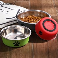 KEMORELA Non-Slip Stainless Steel Pet Bowl for Large Medium Small Dogs And Cats - Water And Food Feeder Dish