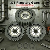 40x11mm Planetary Gear 37 Teeth Gears With 8mm Bearings Wheel Hubs Electric Bike Nylon Gear For Folding Bicycle 250W 350W Motor
