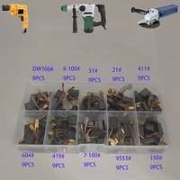 90Pcs, 10 Specifications, 9Pcs Per Specification, Electric Tool Carbon Brushes, Suitable for Various Types of Electric Hammers, Angle Grinders, Electric Drills, Etc., Repair and Replacement Parts for