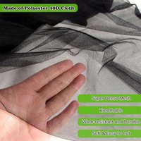 4/6/10m Black Garden Insect Net Reusable Anti Bird Raised Garden Bed Cover Breathable Adjustable Plant Support Structures