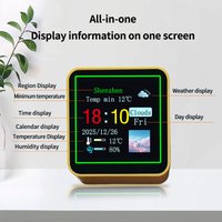 Small Portable Smart Wifi Weather Station Display Weather Temperature Humidity Time Alarm Clock Desktop Decoration