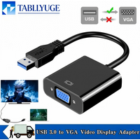 USB 3.0 to VGA Adapter External Video Card Multi Display Converter for Win 7/8/10 Desktop Laptop PC Projector Monitor