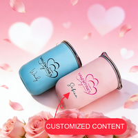 Customized letter Valentine's Day gift Tumbler water cup, stainless steel heart-shaped water cup, coffee cup, portable milk cup