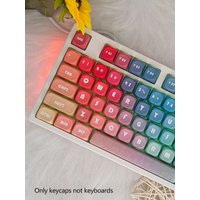 MOA Profile Rainbow Candy PBT Sublimation Mechanical Keyboard Customize DIY Key Caps Festival Cool Gifts